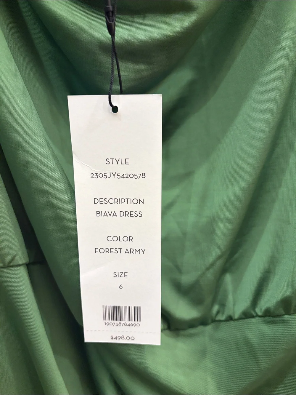 Veronica Beard Green Draped Cowl Maxi Dress - Picture 2 of 6